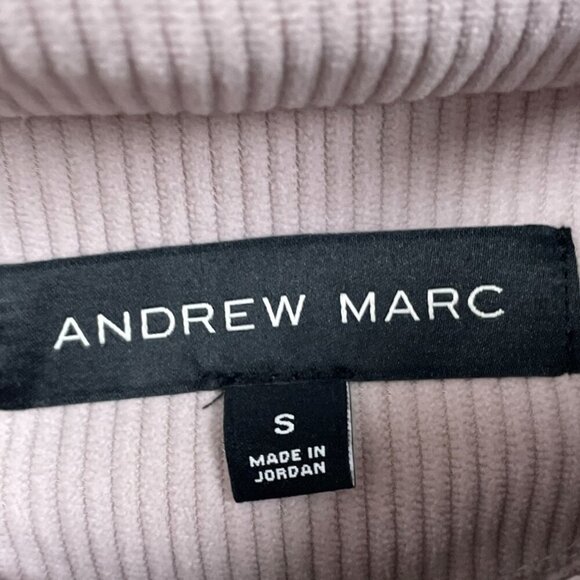 Andrew Marc Womens Ribbed Full-Zip Jacket S Lilac Polyester Blend NWT 6607 - Picture 5 of 8